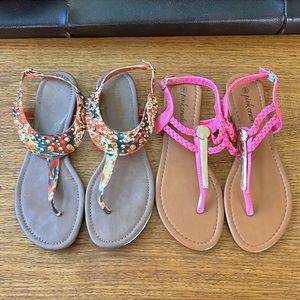 Two pair of sandals, cityclassified and pink crush size 9